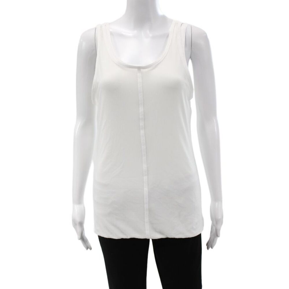 Adidas by Stella McCartney Women Basic White Sleeveless Tank Round Neck Size M
